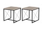 Hanah Home Juego de Mesas de Café Defne - Negro, Travertine